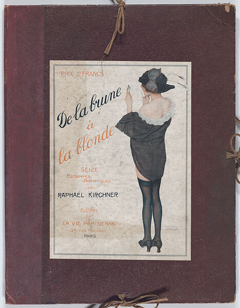 Portfolio with plates from "De la Brune à la Blonde" and other designs by Raphael Kirchner, Raphael Kirchner (Austrian, Vienna 1876–1917 New York), Color lithographs 