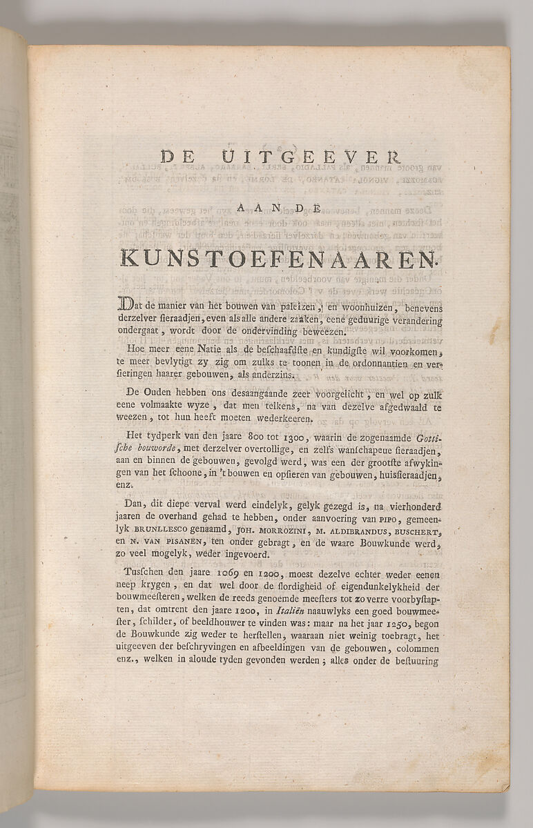 Miscellany of 17th-century Ornament Print Series: Examples of Antique Chimneypieces, Cabinets, Gueridons, Tables and Mirrors, in addition to Italian Church Facades, by illustrious architects, or a sequel to S. Bosboom, Jan Barend Elwe (Dutch, active Amsterdam, 1777–1815), Etching and engraving