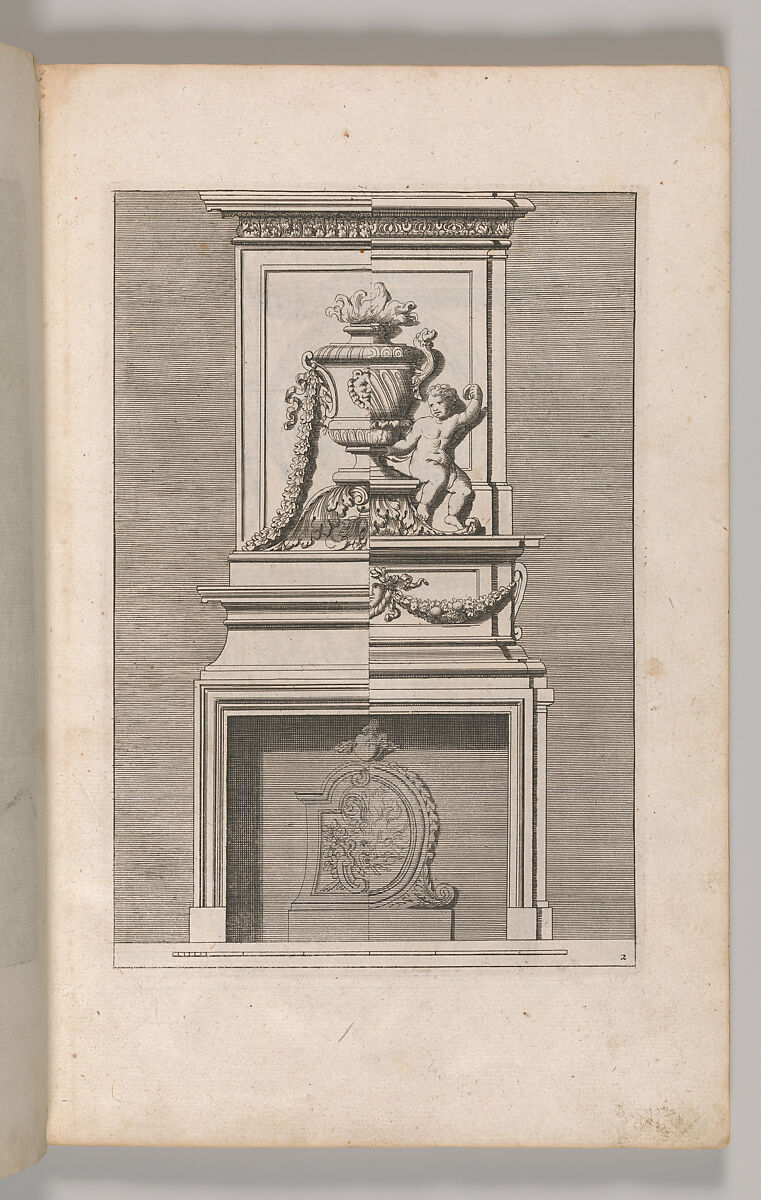 Miscellany of 17th-century Ornament Print Series: Examples of Antique Chimneypieces, Cabinets, Gueridons, Tables and Mirrors, in addition to Italian Church Facades, by illustrious architects, or a sequel to S. Bosboom, Jan Barend Elwe (Dutch, active Amsterdam, 1777–1815), Etching and engraving