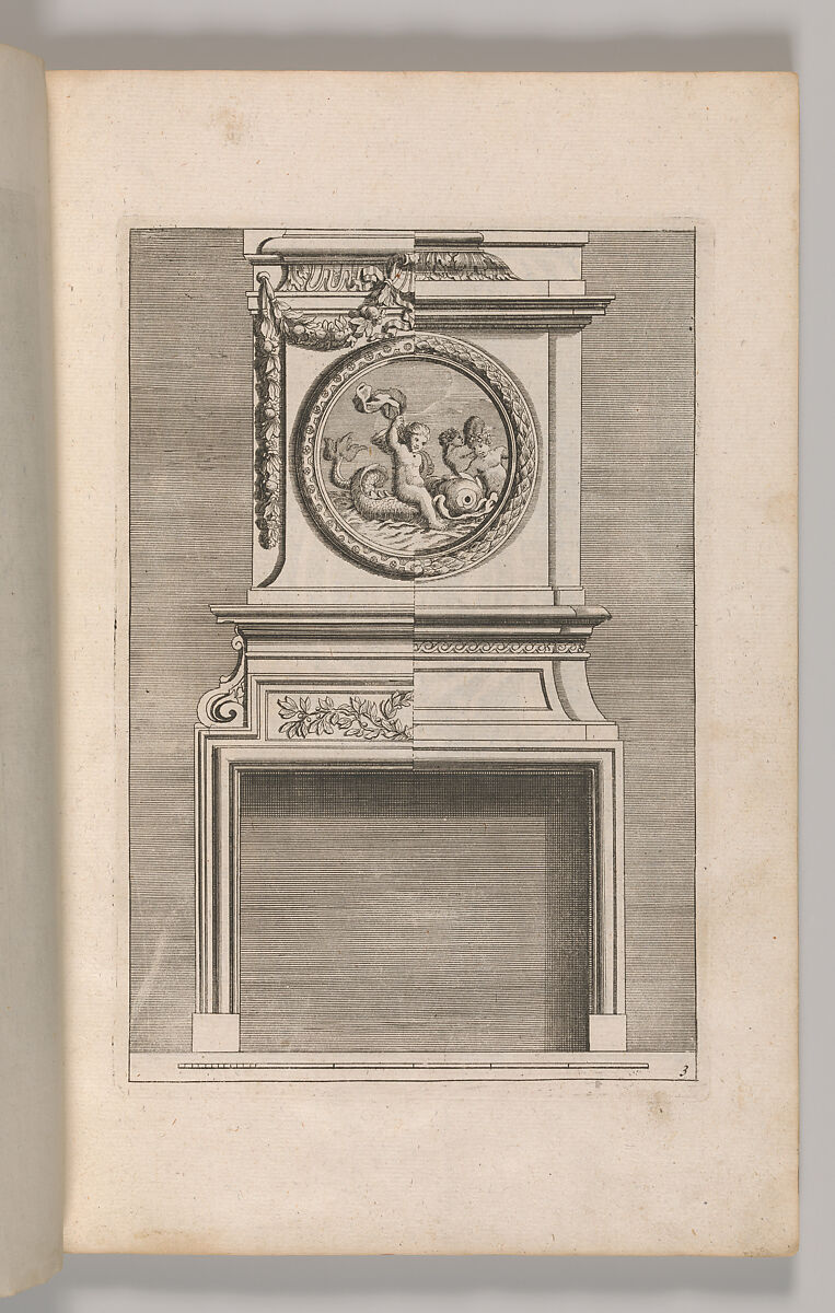 Miscellany of 17th-century Ornament Print Series: Examples of Antique Chimneypieces, Cabinets, Gueridons, Tables and Mirrors, in addition to Italian Church Facades, by illustrious architects, or a sequel to S. Bosboom, Jan Barend Elwe (Dutch, active Amsterdam, 1777–1815), Etching and engraving