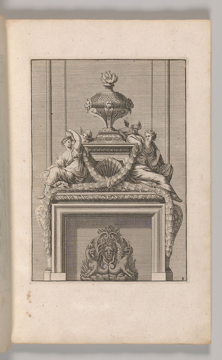 Miscellany of 17th-century Ornament Print Series: Examples of Antique Chimneypieces, Cabinets, Gueridons, Tables and Mirrors, in addition to Italian Church Facades, by illustrious architects, or a sequel to S. Bosboom, Jan Barend Elwe (Dutch, active Amsterdam, 1777–1815), Etching and engraving