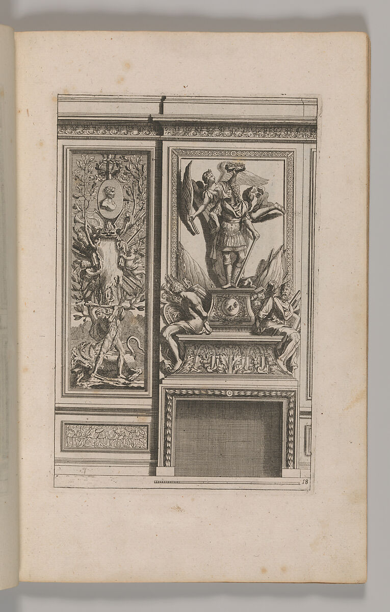 Miscellany of 17th-century Ornament Print Series: Examples of Antique Chimneypieces, Cabinets, Gueridons, Tables and Mirrors, in addition to Italian Church Facades, by illustrious architects, or a sequel to S. Bosboom, Jan Barend Elwe (Dutch, active Amsterdam, 1777–1815), Etching and engraving