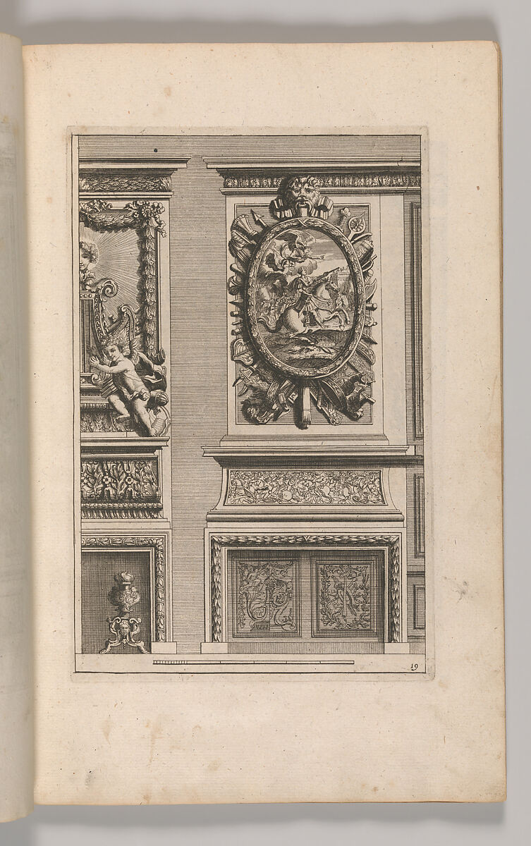 Miscellany of 17th-century Ornament Print Series: Examples of Antique Chimneypieces, Cabinets, Gueridons, Tables and Mirrors, in addition to Italian Church Facades, by illustrious architects, or a sequel to S. Bosboom, Jan Barend Elwe (Dutch, active Amsterdam, 1777–1815), Etching and engraving