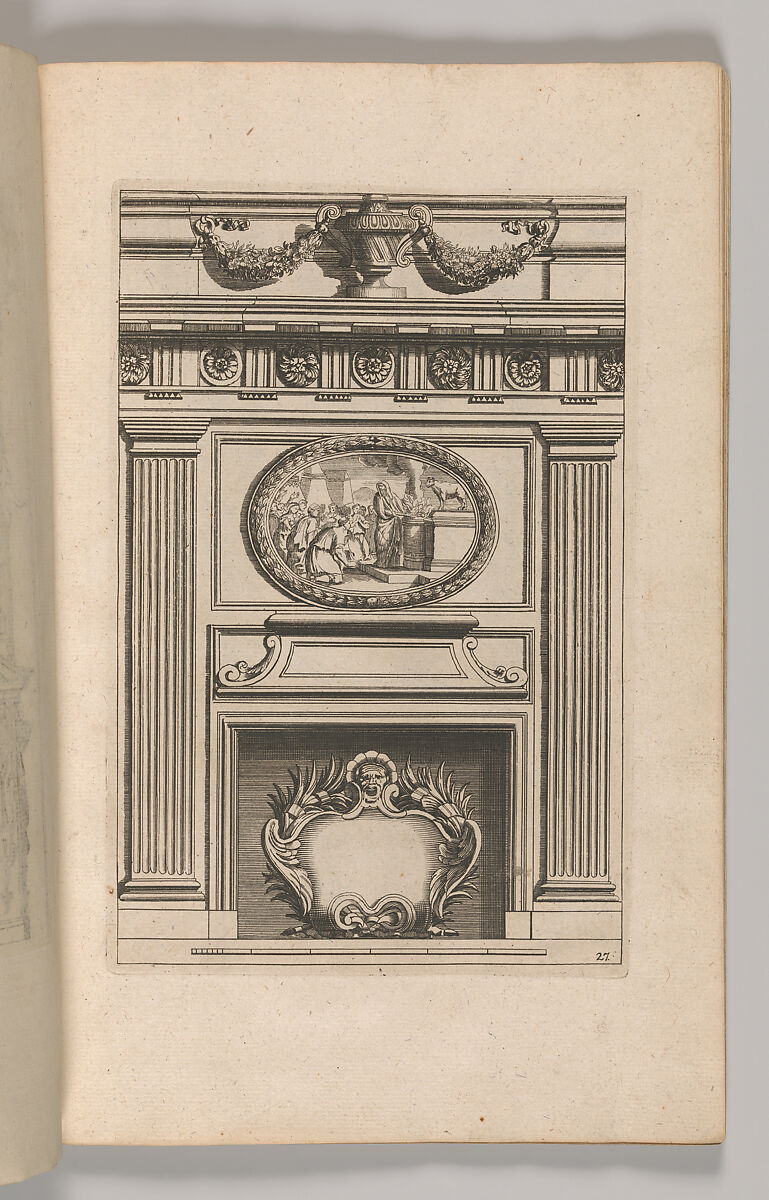 Miscellany of 17th-century Ornament Print Series: Examples of Antique Chimneypieces, Cabinets, Gueridons, Tables and Mirrors, in addition to Italian Church Facades, by illustrious architects, or a sequel to S. Bosboom, Jan Barend Elwe (Dutch, active Amsterdam, 1777–1815), Etching and engraving