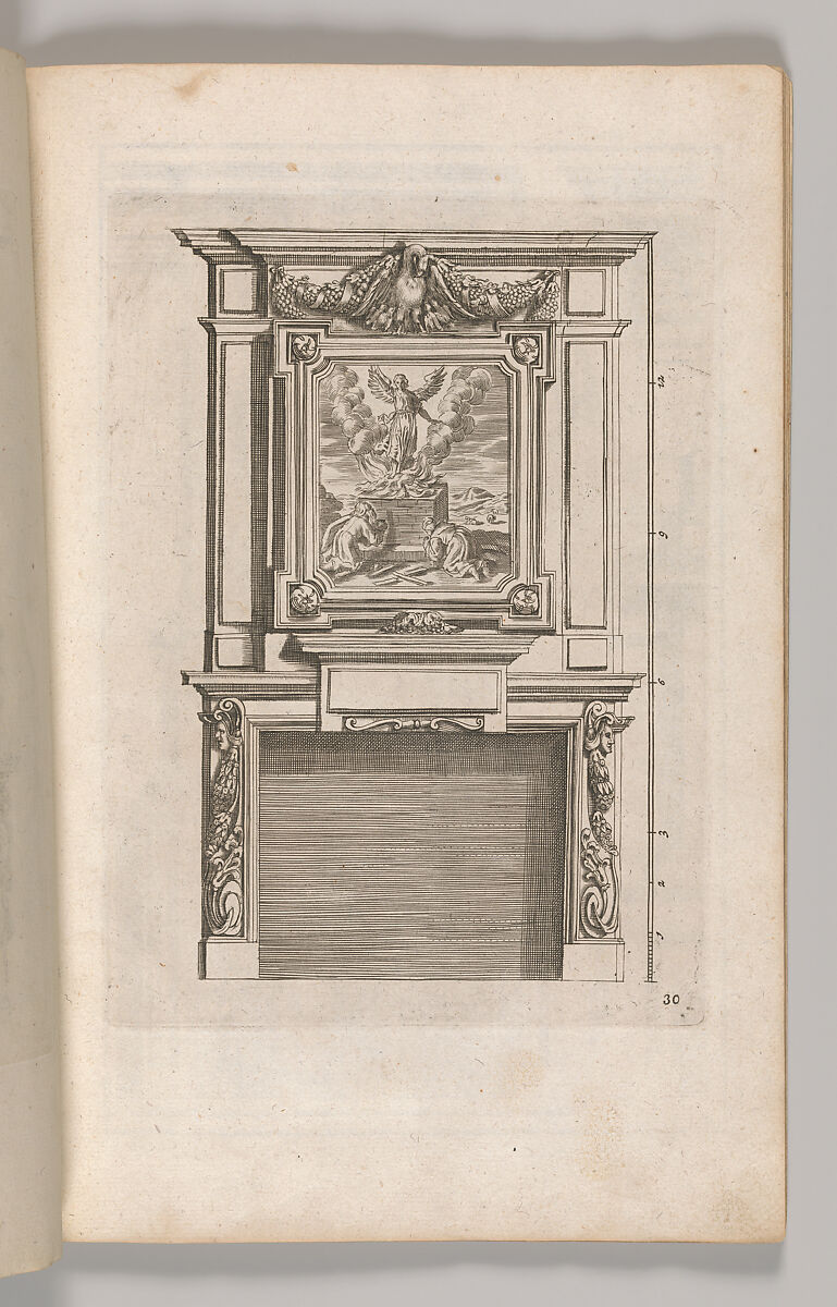 Miscellany of 17th-century Ornament Print Series: Examples of Antique Chimneypieces, Cabinets, Gueridons, Tables and Mirrors, in addition to Italian Church Facades, by illustrious architects, or a sequel to S. Bosboom, Jan Barend Elwe (Dutch, active Amsterdam, 1777–1815), Etching and engraving