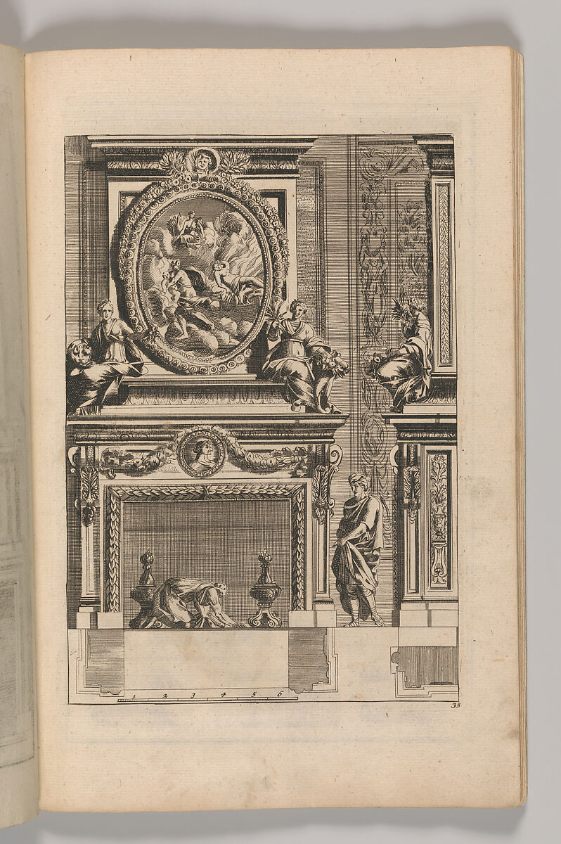 Miscellany of 17th-century Ornament Print Series: Examples of Antique Chimneypieces, Cabinets, Gueridons, Tables and Mirrors, in addition to Italian Church Facades, by illustrious architects, or a sequel to S. Bosboom, Jan Barend Elwe (Dutch, active Amsterdam, 1777–1815), Etching and engraving