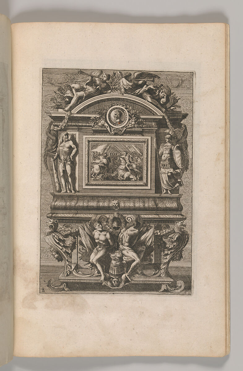 Miscellany of 17th-century Ornament Print Series: Examples of Antique Chimneypieces, Cabinets, Gueridons, Tables and Mirrors, in addition to Italian Church Facades, by illustrious architects, or a sequel to S. Bosboom, Jan Barend Elwe (Dutch, active Amsterdam, 1777–1815), Etching and engraving