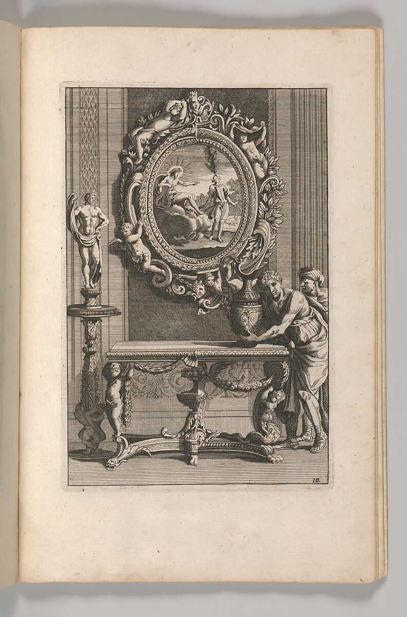 Miscellany of 17th-century Ornament Print Series: Examples of Antique Chimneypieces, Cabinets, Gueridons, Tables and Mirrors, in addition to Italian Church Facades, by illustrious architects, or a sequel to S. Bosboom, Jan Barend Elwe (Dutch, active Amsterdam, 1777–1815), Etching and engraving