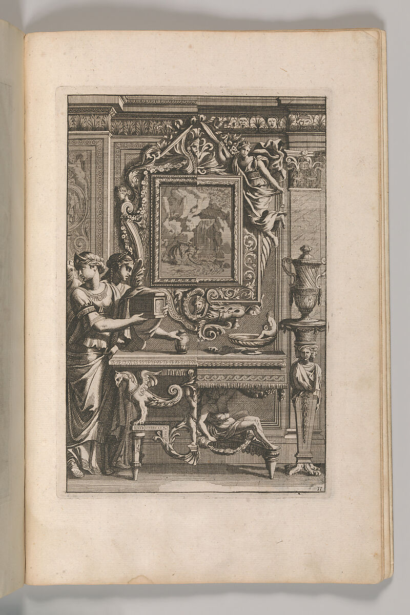 Miscellany of 17th-century Ornament Print Series: Examples of Antique Chimneypieces, Cabinets, Gueridons, Tables and Mirrors, in addition to Italian Church Facades, by illustrious architects, or a sequel to S. Bosboom, Jan Barend Elwe (Dutch, active Amsterdam, 1777–1815), Etching and engraving