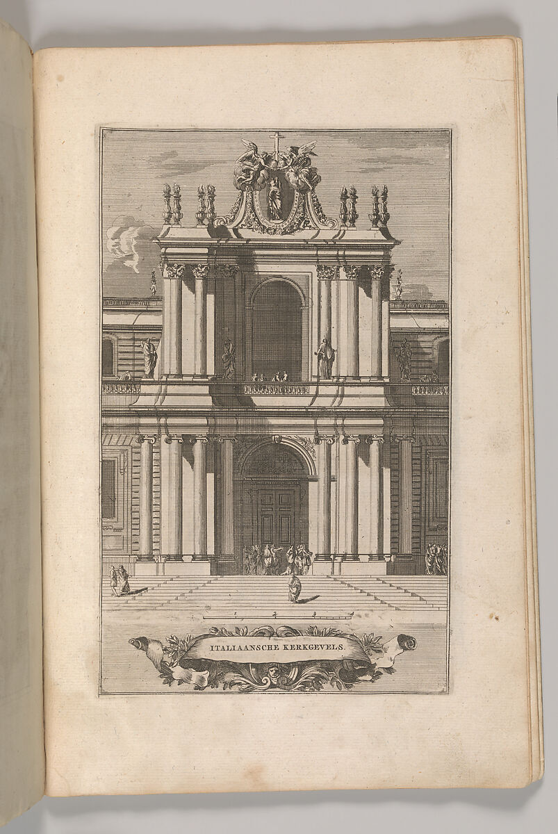 Miscellany of 17th-century Ornament Print Series: Examples of Antique Chimneypieces, Cabinets, Gueridons, Tables and Mirrors, in addition to Italian Church Facades, by illustrious architects, or a sequel to S. Bosboom, Jan Barend Elwe (Dutch, active Amsterdam, 1777–1815), Etching and engraving