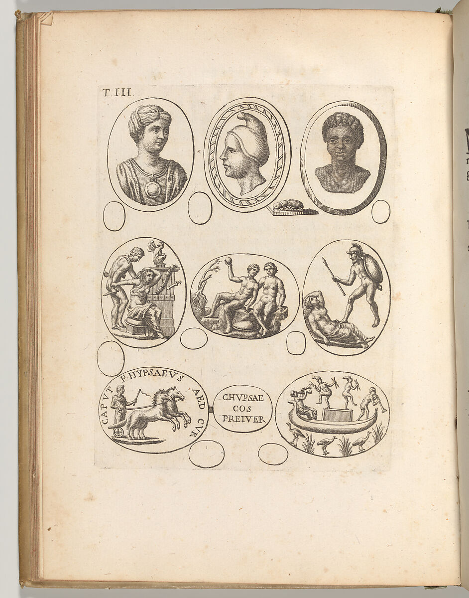 Science Books: Gemmae Antiquae Litteratae; Espozione Anatomica della Struttura del Corpo Umano del Winslow, tradotto dal Franzese (...) tome 1 and 2, Francesco Ficoroni (Italian, 1664–1747), Letterpress and etching