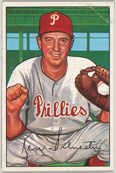 Ken Silvestri, Catcher, Philadelphia Phillies, from Picture Cards, series 6 (R406-6) issued by Bowman Gum, Issued by Bowman Gum Company, Commercial color lithograph 