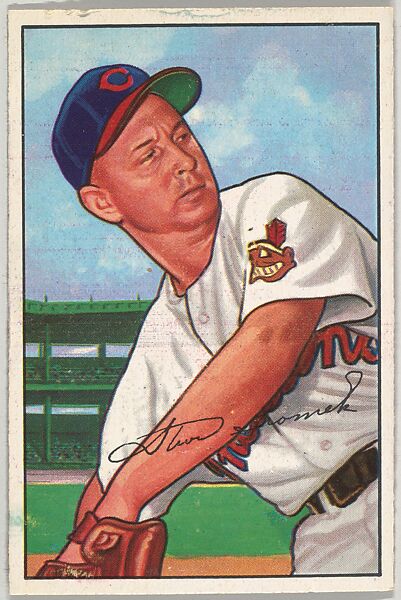 Steve Gromek, Pitcher, Cleveland Indians, from Picture Cards, series 6 (R406-6) issued by Bowman Gum, Issued by Bowman Gum Company, Commercial color lithograph