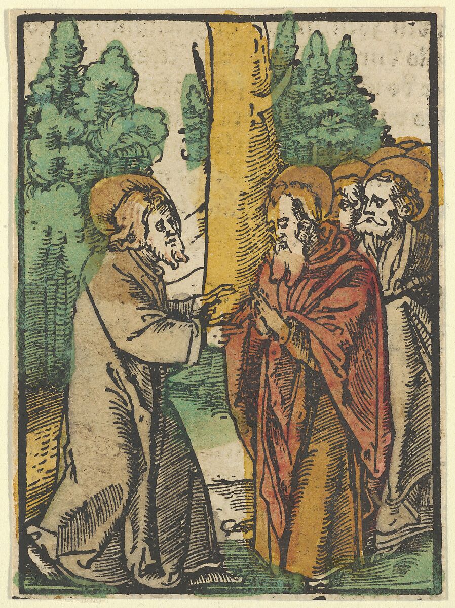 Christ Teaching the Disciples, 1, from Das Plenarium, Hans Schäufelein (German, Nuremberg ca. 1480–ca. 1540 Nördlingen), Woodcut (hand-colored) 