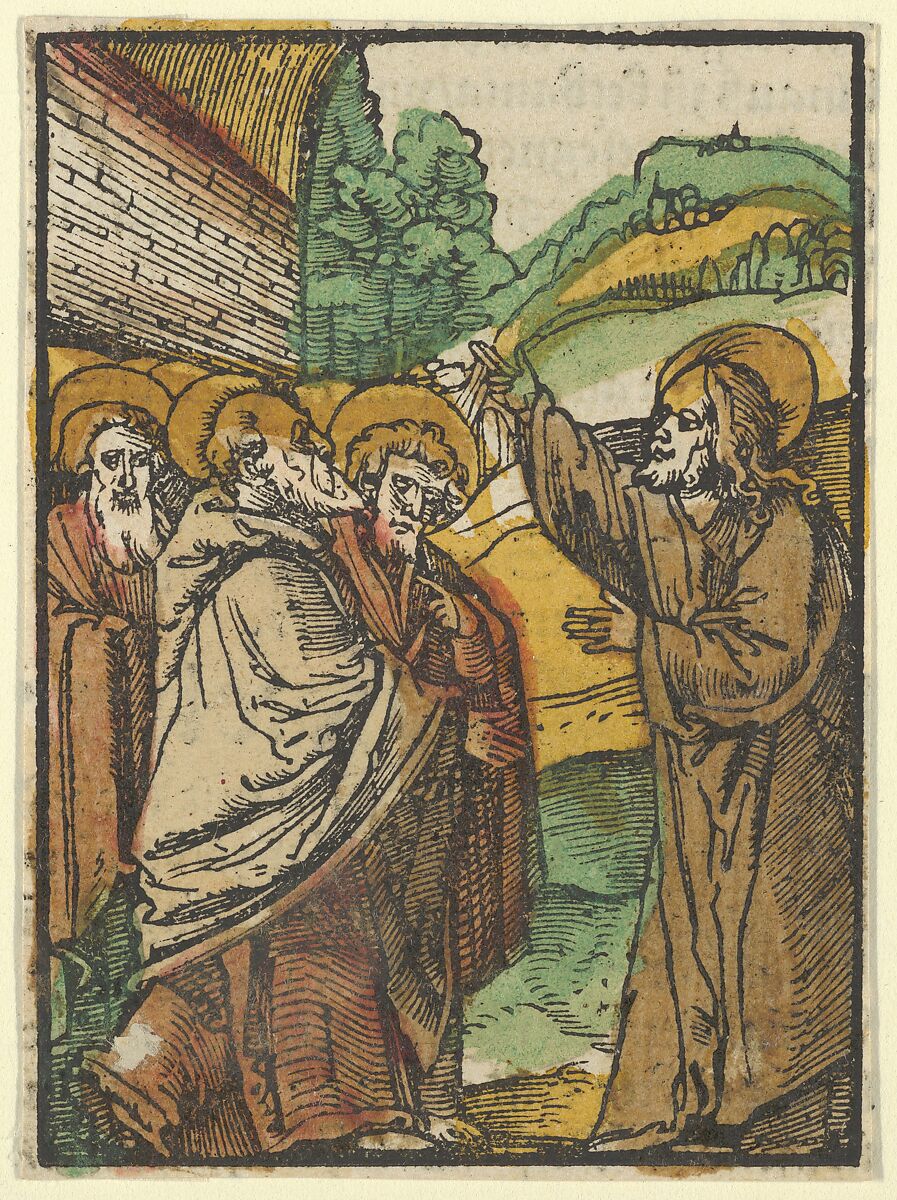 Christ Teaching the Disciples, 2, from Das Plenarium, Hans Schäufelein (German, Nuremberg ca. 1480–ca. 1540 Nördlingen), Woodcut (hand-colored) 
