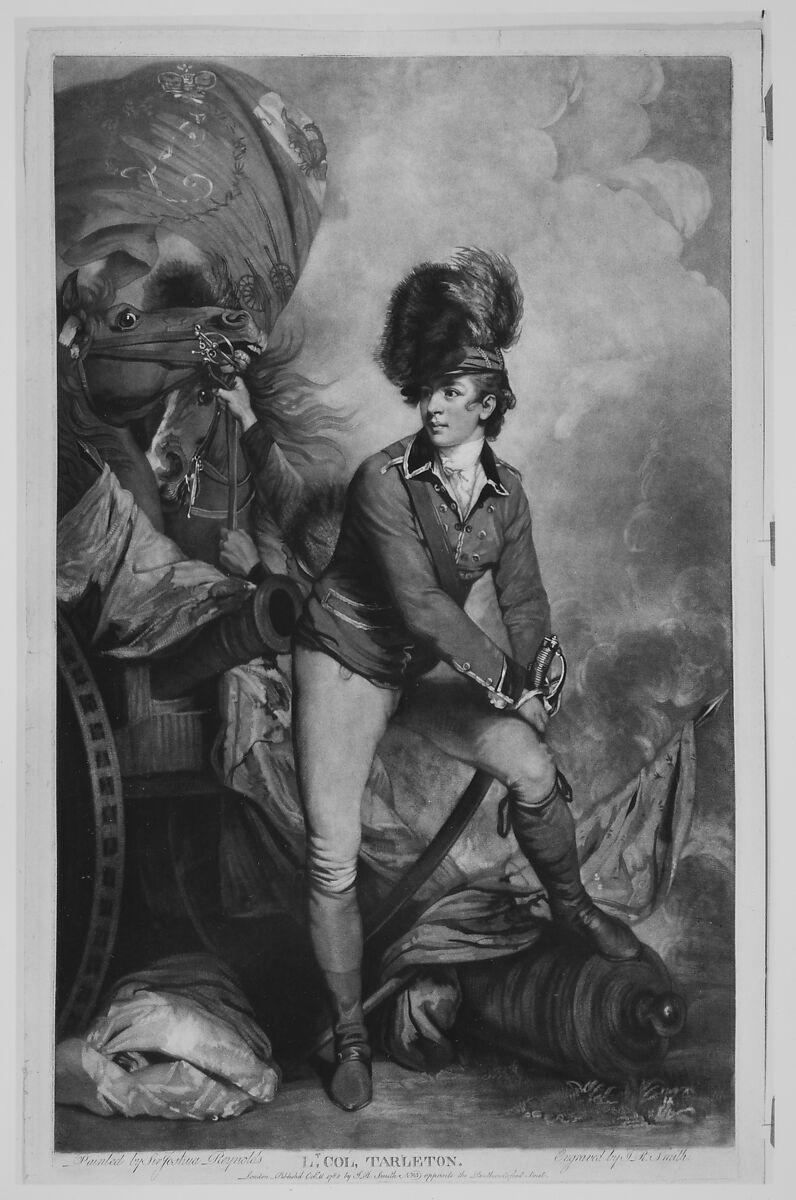 Lieutenant-Colonel Banastre Tarleton, John Raphael Smith (British, baptized Derby 1751–1812 Doncaster), Mezzotint; second state of four 