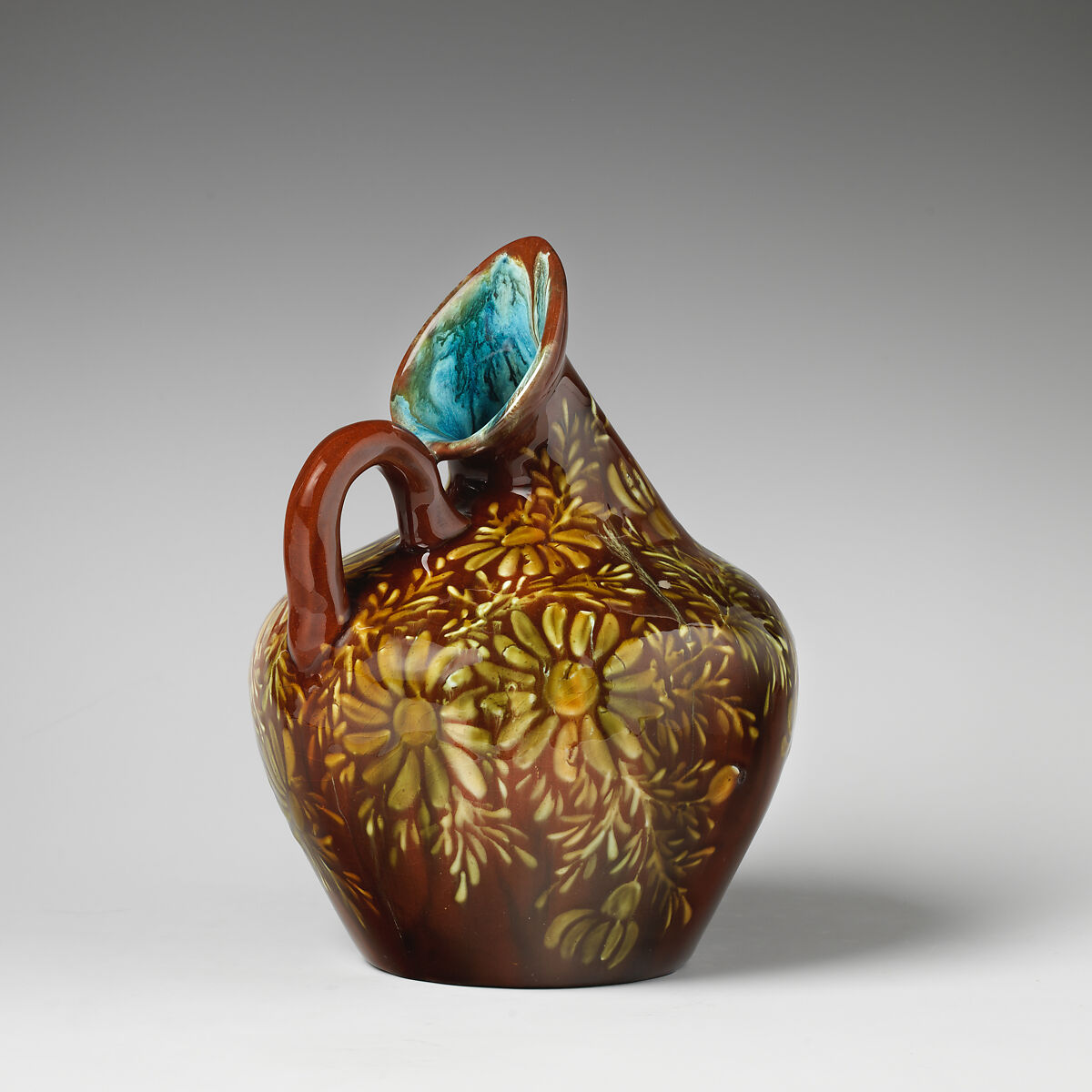 Jug, Christopher Dresser (British, Glasgow, Scotland 1834–1904 Mulhouse), Glazed earthenware, British 