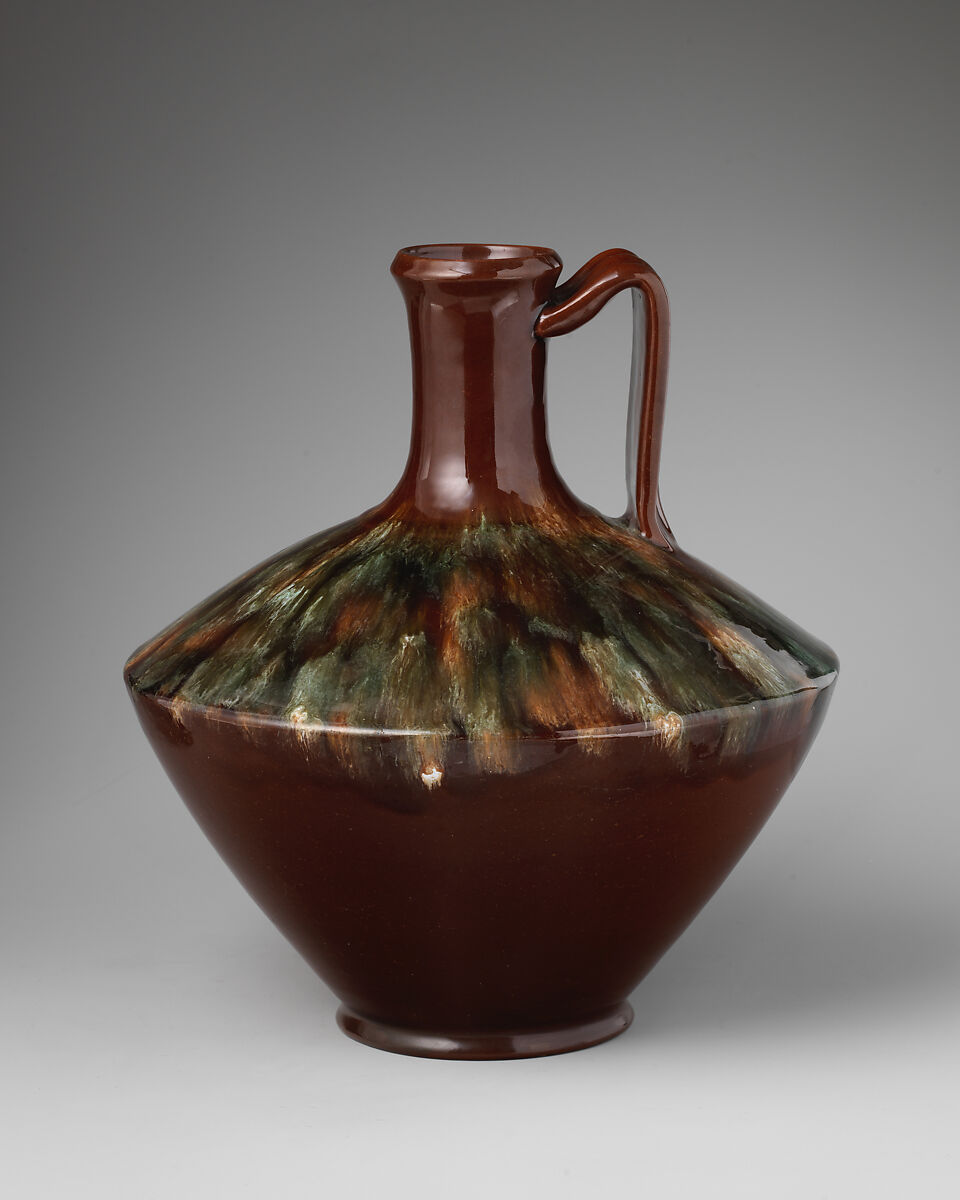 Jug, Christopher Dresser (British, Glasgow, Scotland 1834–1904 Mulhouse), Glazed earthenware, British 