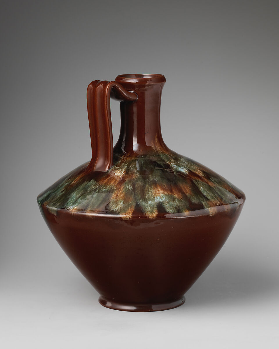 Jug, Christopher Dresser (British, Glasgow, Scotland 1834–1904 Mulhouse), Glazed earthenware, British