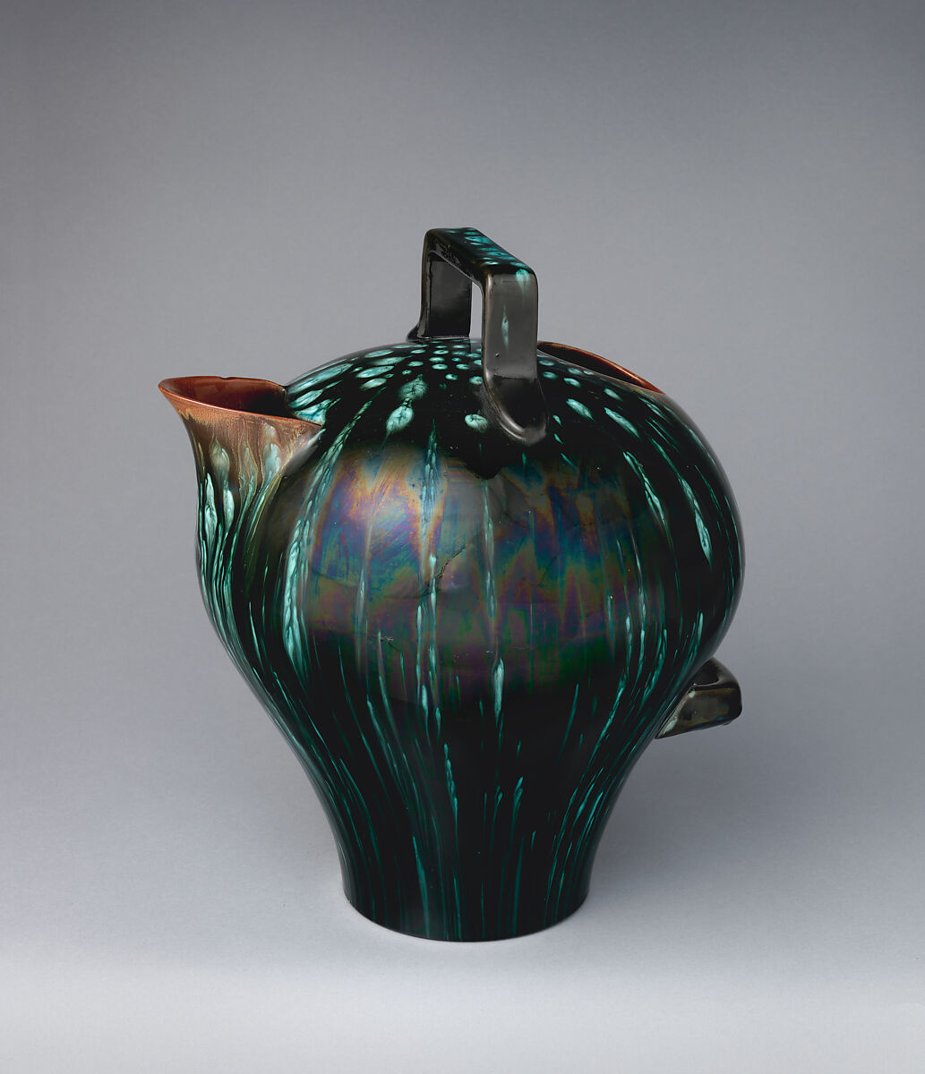 Jug, Christopher Dresser (British, Glasgow, Scotland 1834–1904 Mulhouse), Glazed earthenware, British 