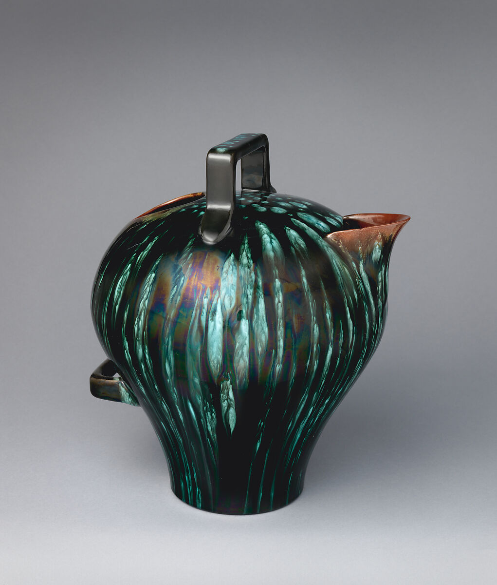 Jug, Christopher Dresser (British, Glasgow, Scotland 1834–1904 Mulhouse), Glazed earthenware, British