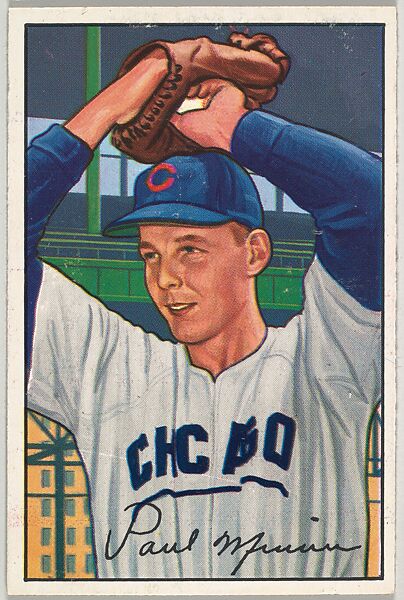 Paul Minner, Pitcher, Chicago Cubs, from Picture Cards, series 6 (R406-6) issued by Bowman Gum, Issued by Bowman Gum Company, Commercial color lithograph 