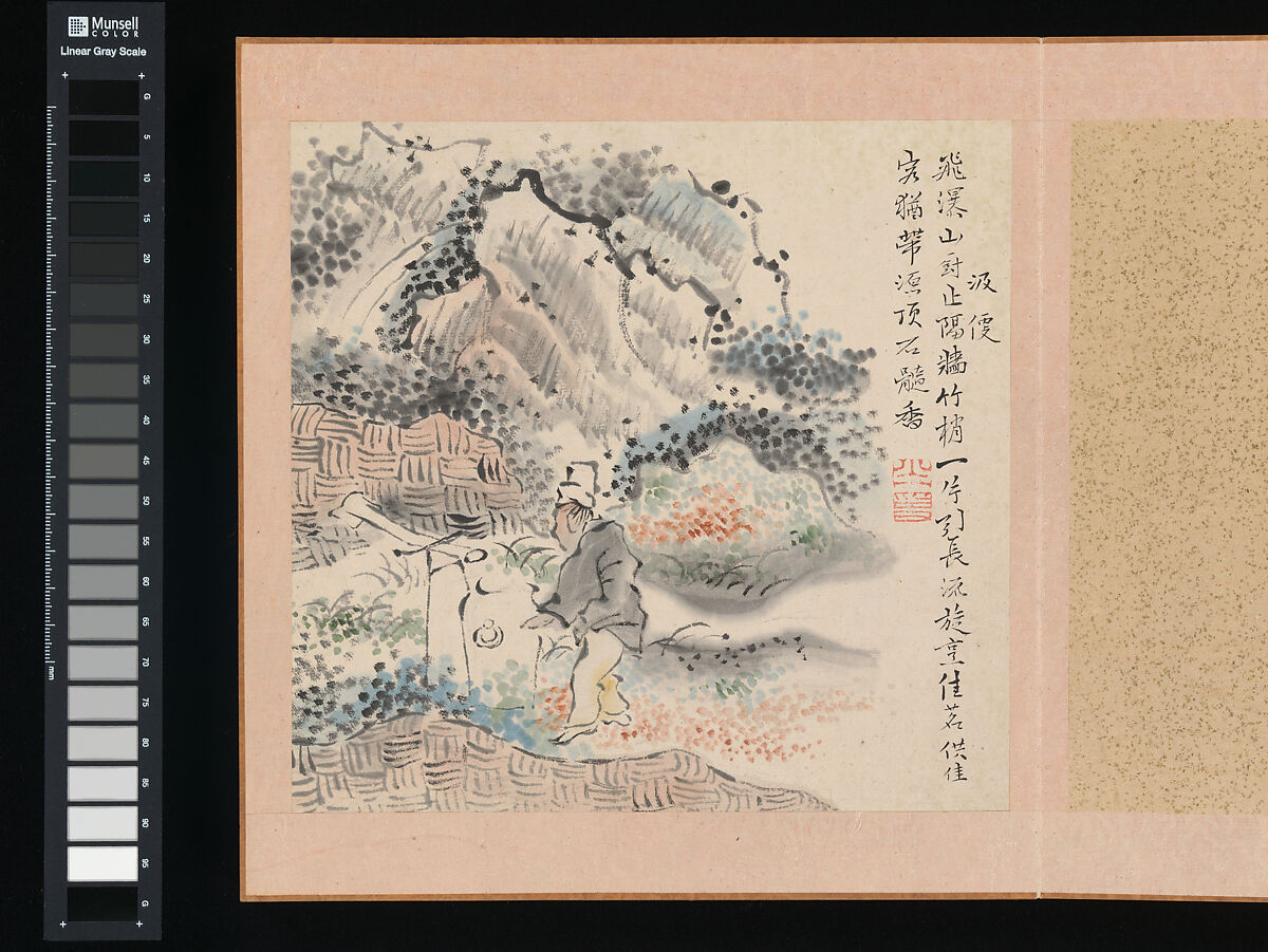 After Ike no Taiga and Yosa Buson’s Ten Conveniences and Ten Pleasures, Copied by Totoki Baigai (Japanese, 1749–1804), Two albums, each with ten leaves; ink and color on paper, Japan