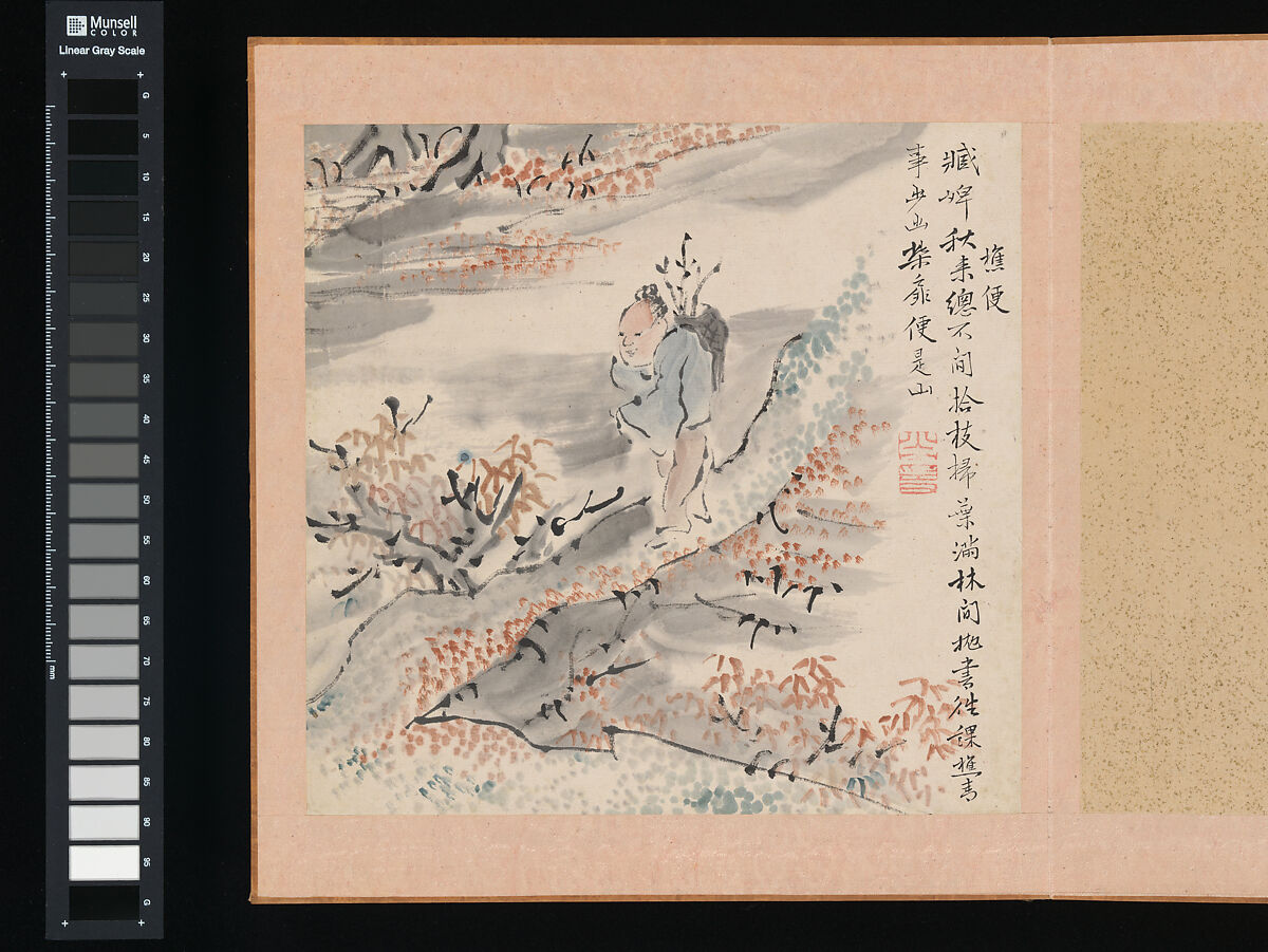 After Ike no Taiga and Yosa Buson’s Ten Conveniences and Ten Pleasures, Copied by Totoki Baigai (Japanese, 1749–1804), Two albums, each with ten leaves; ink and color on paper, Japan