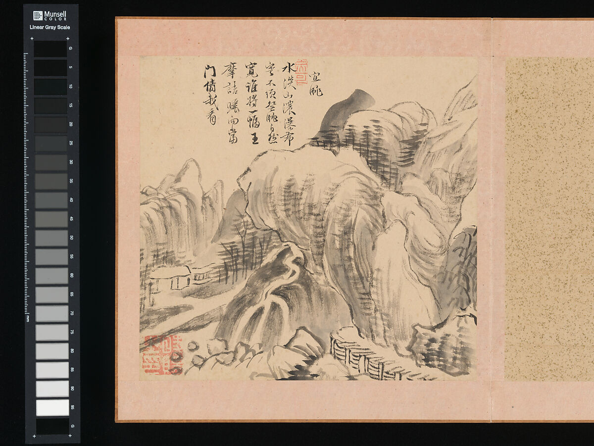 After Ike no Taiga and Yosa Buson’s Ten Conveniences and Ten Pleasures, Copied by Totoki Baigai (Japanese, 1749–1804), Two albums, each with ten leaves; ink and color on paper, Japan