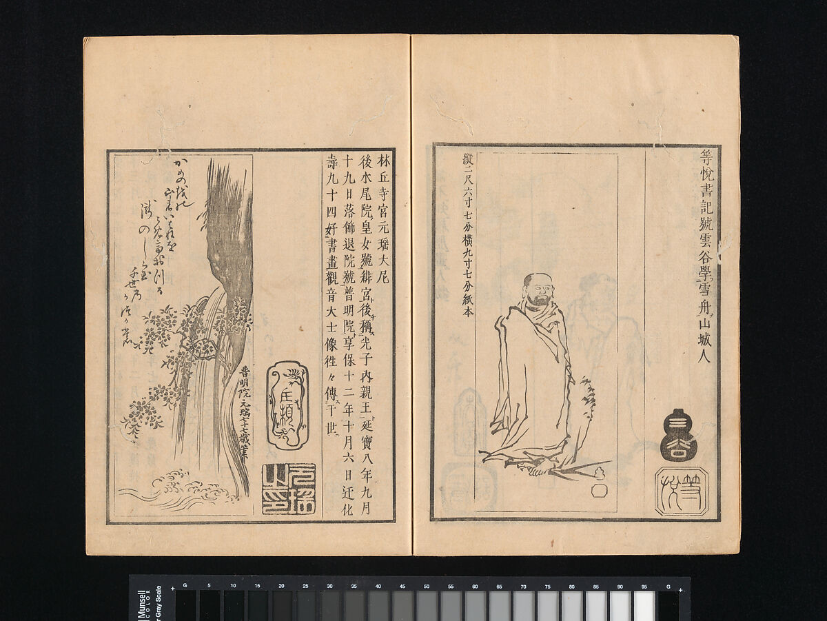 Collection of Japanese 
Paintings, Tani Bunchō (Japanese, 1763–1840), Eight woodblock printed books; ink and color on paper, Japan