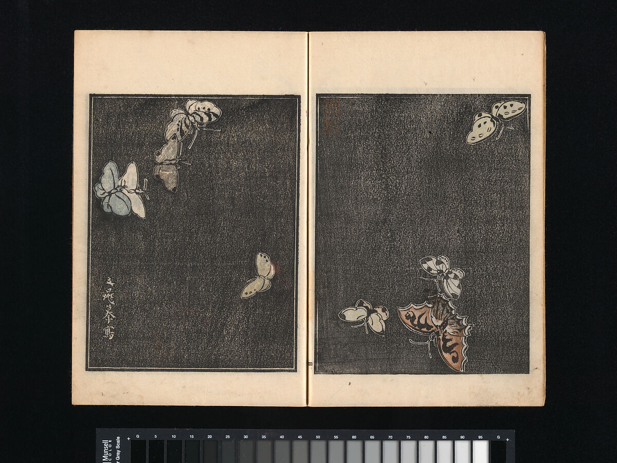 Collection of Japanese 
Paintings, Tani Bunchō (Japanese, 1763–1840), Eight woodblock printed books; ink and color on paper, Japan