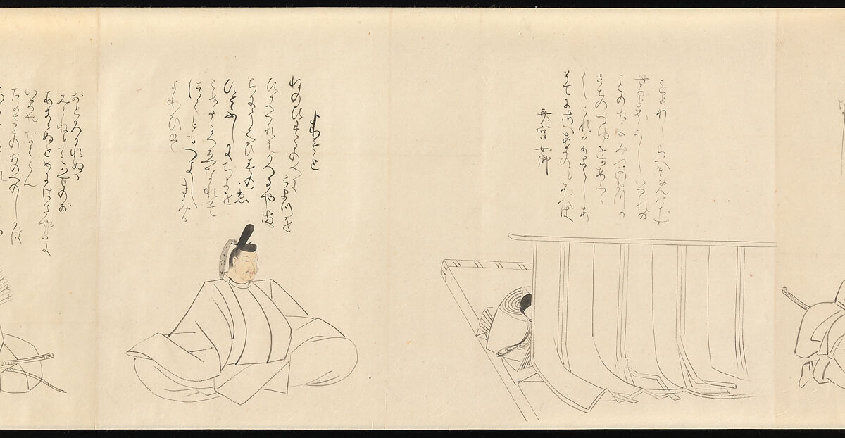 The Thirty-Six Poetic Immortals, Sakai Hōitsu (Japanese, 1761–1828), Handscroll; ink and color on paper, Japan