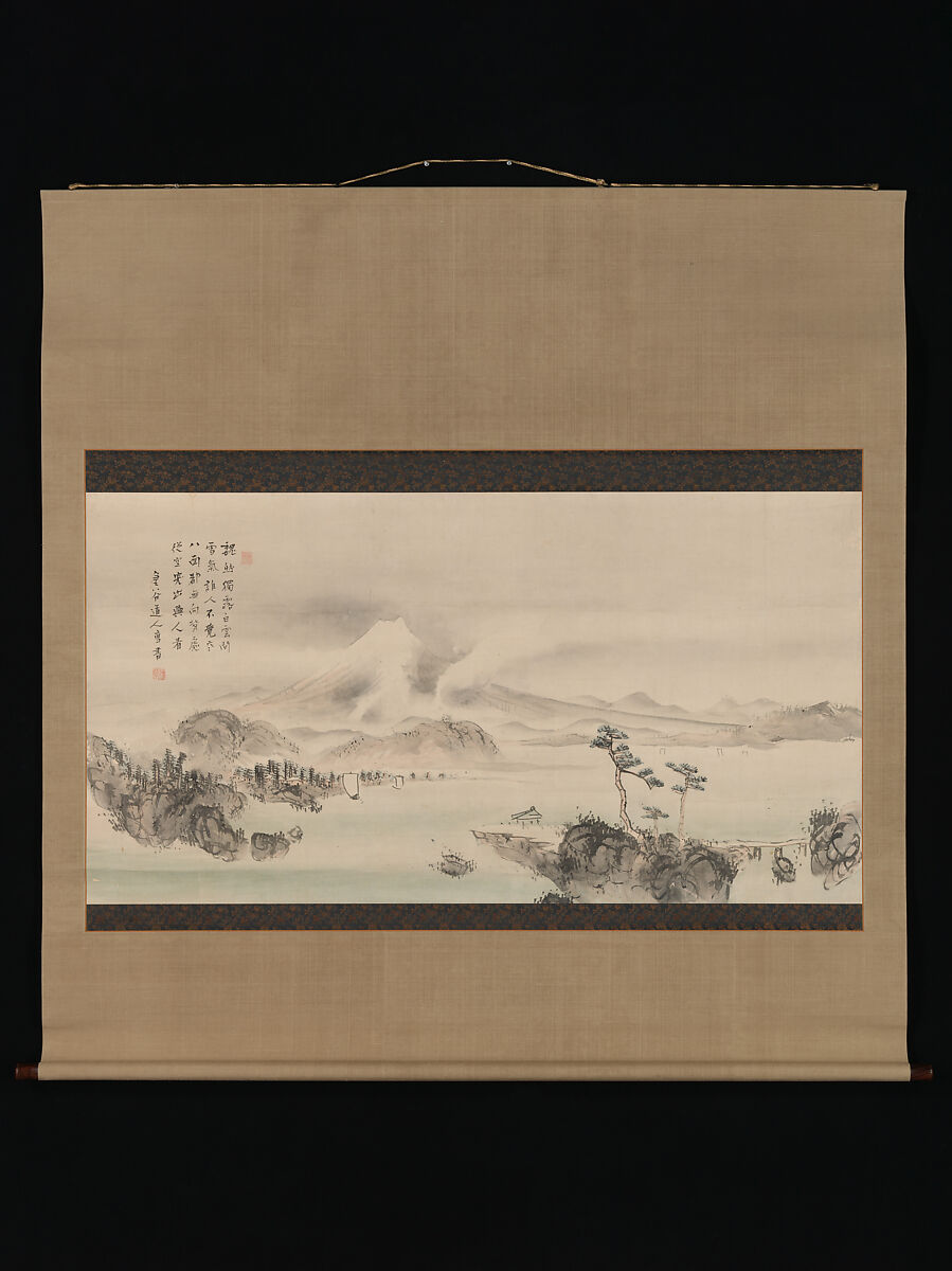 Mount Fuji, Yokoi Kinkoku  横井金谷 (Japanese, 1761–1832), Hanging scroll; ink and color on paper, Japan
