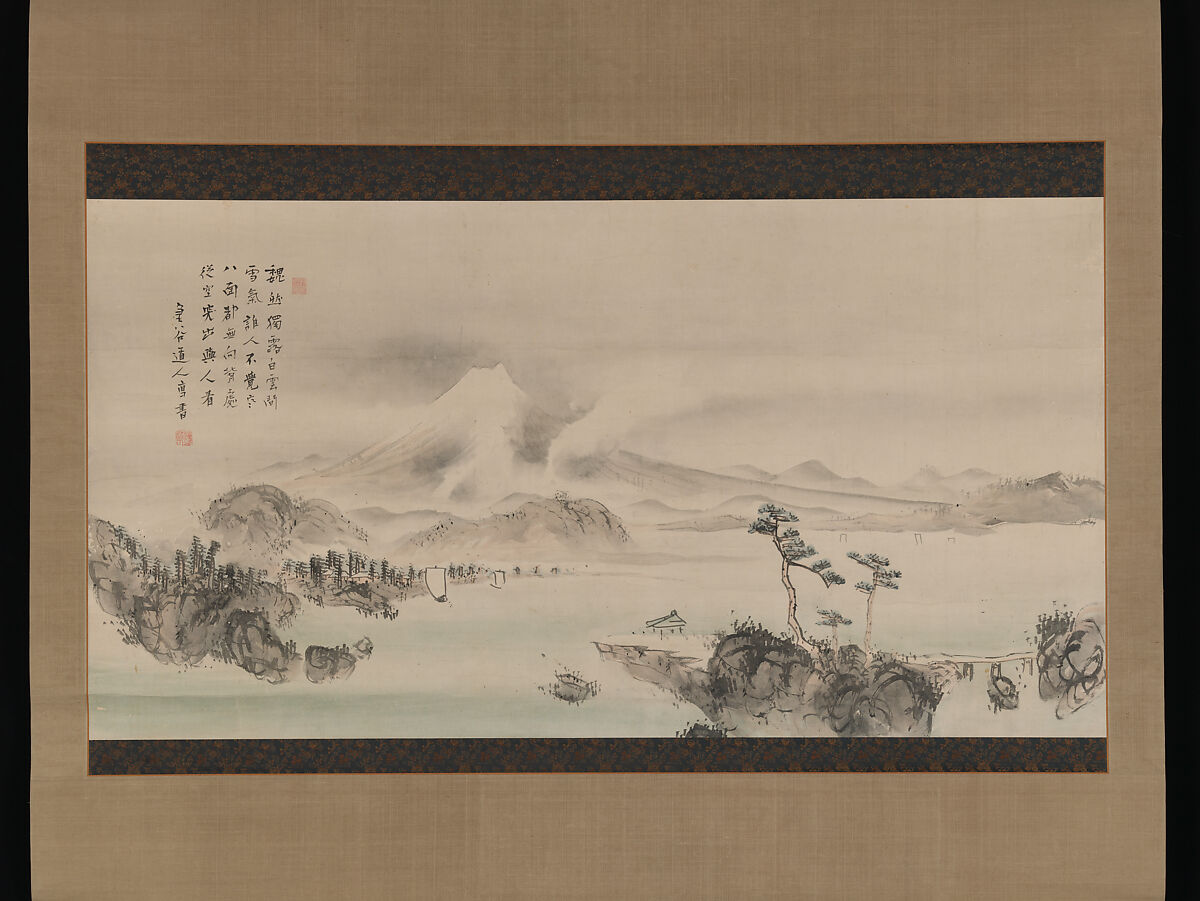 Mount Fuji, Yokoi Kinkoku  横井金谷 (Japanese, 1761–1832), Hanging scroll; ink and color on paper, Japan 