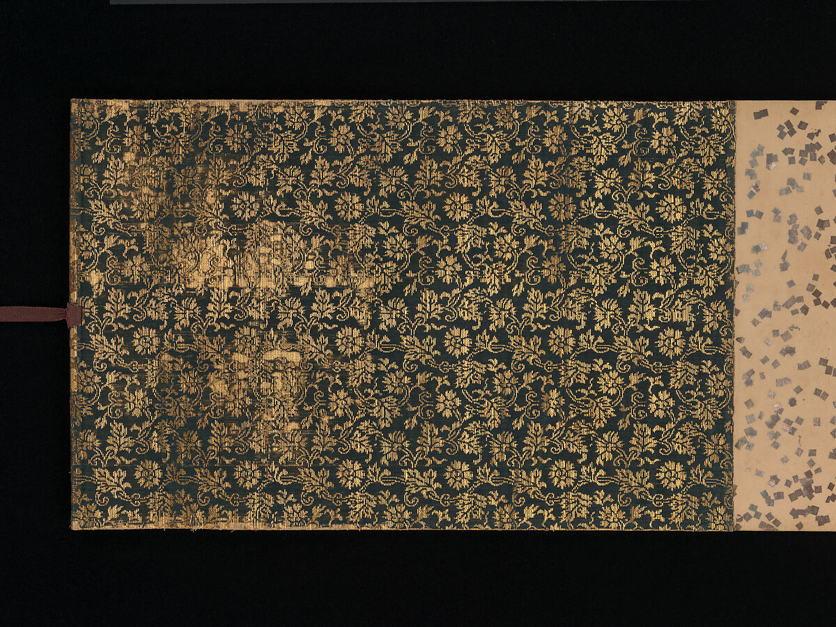 Fujiwara no Teika’s “Poems on Flowers and Birds of the Twelve Months”, Handscroll; ink and color on paper, Japan