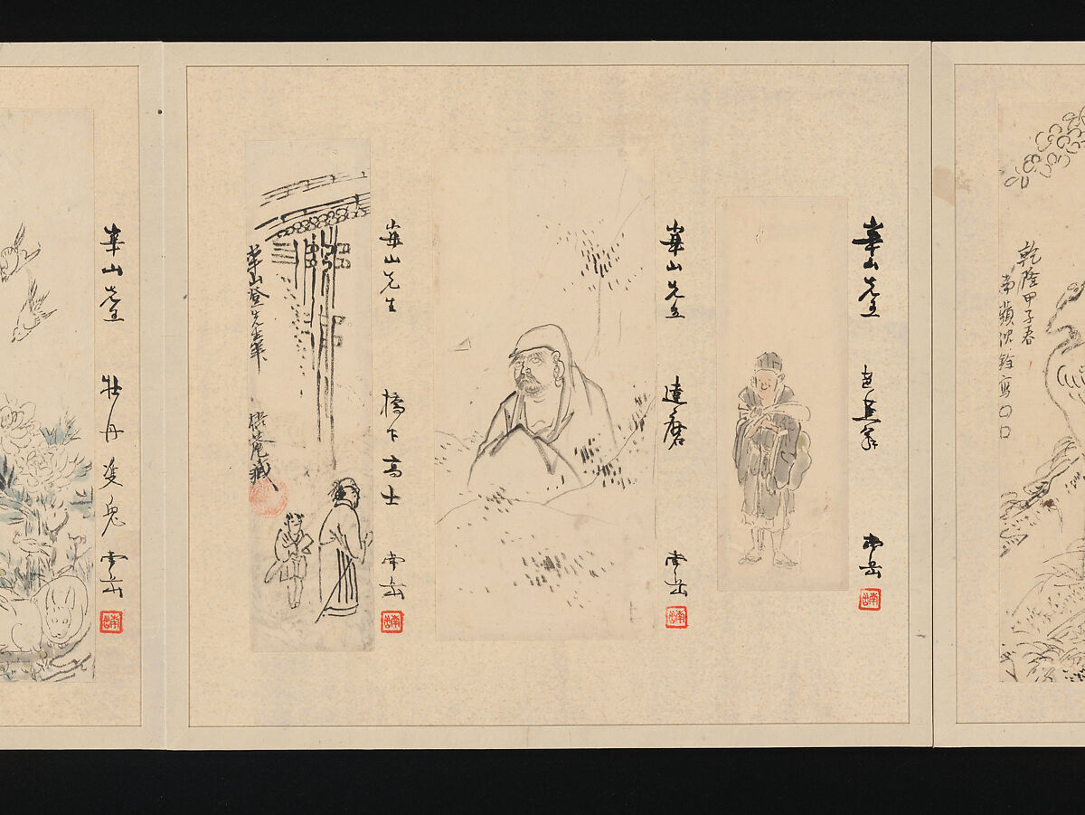 Album of Fifty-four Sketches, Watanabe Kazan (Japanese, died 1841), Album of fifty-four sketches; ink and color on paper, Japan