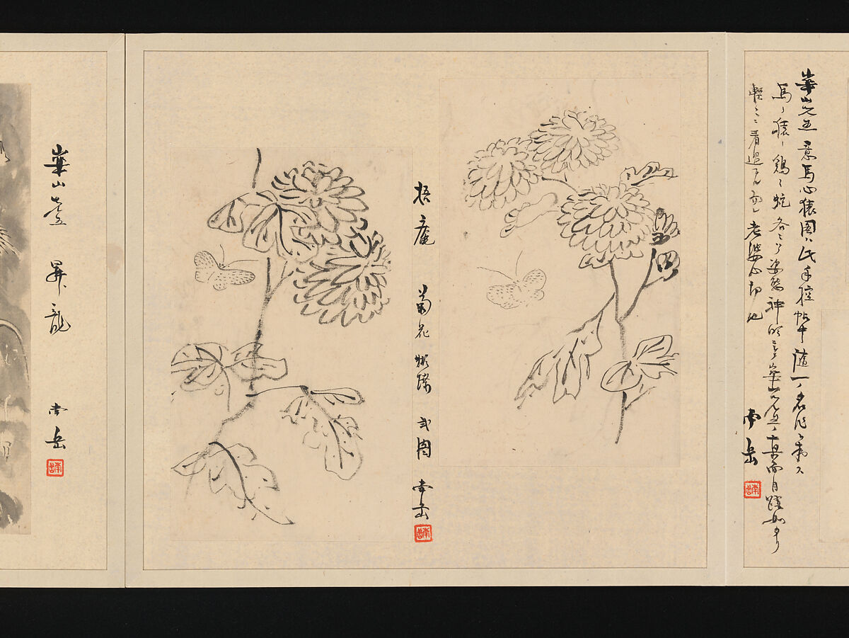 Album of Fifty-four Sketches, Watanabe Kazan (Japanese, died 1841), Album of fifty-four sketches; ink and color on paper, Japan