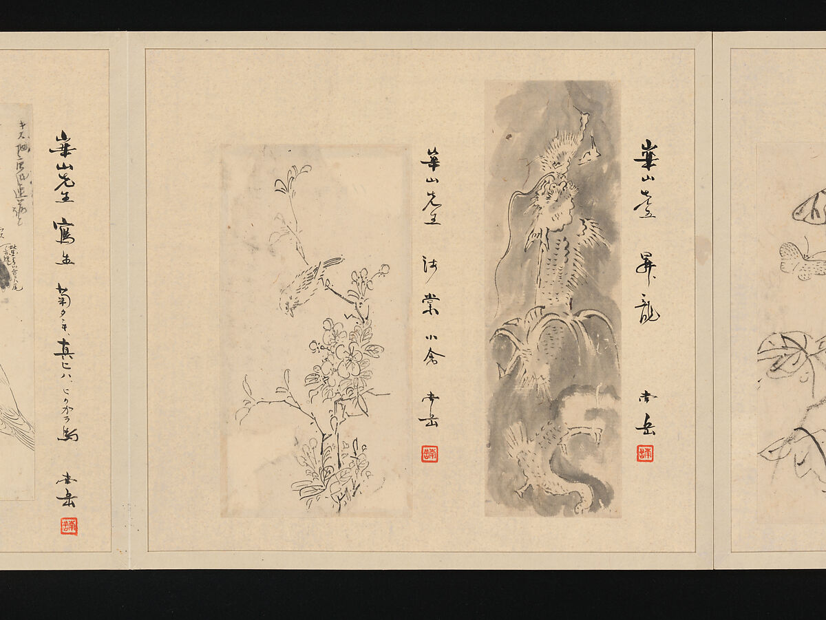Album of Fifty-four Sketches, Watanabe Kazan (Japanese, died 1841), Album of fifty-four sketches; ink and color on paper, Japan