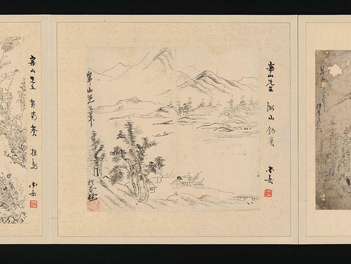Album of Fifty-four Sketches, Watanabe Kazan (Japanese, died 1841), Album of fifty-four sketches; ink and color on paper, Japan