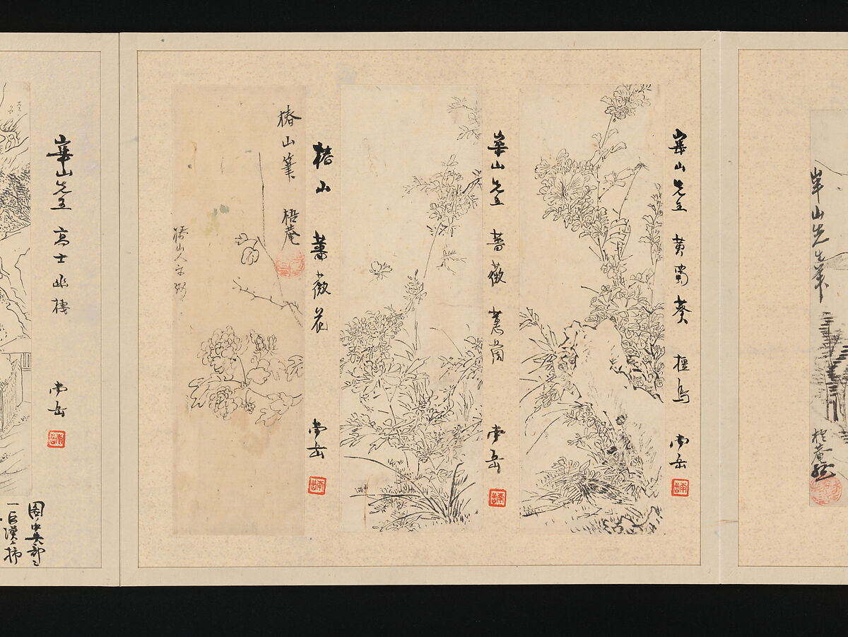 Album of Fifty-four Sketches, Watanabe Kazan (Japanese, died 1841), Album of fifty-four sketches; ink and color on paper, Japan