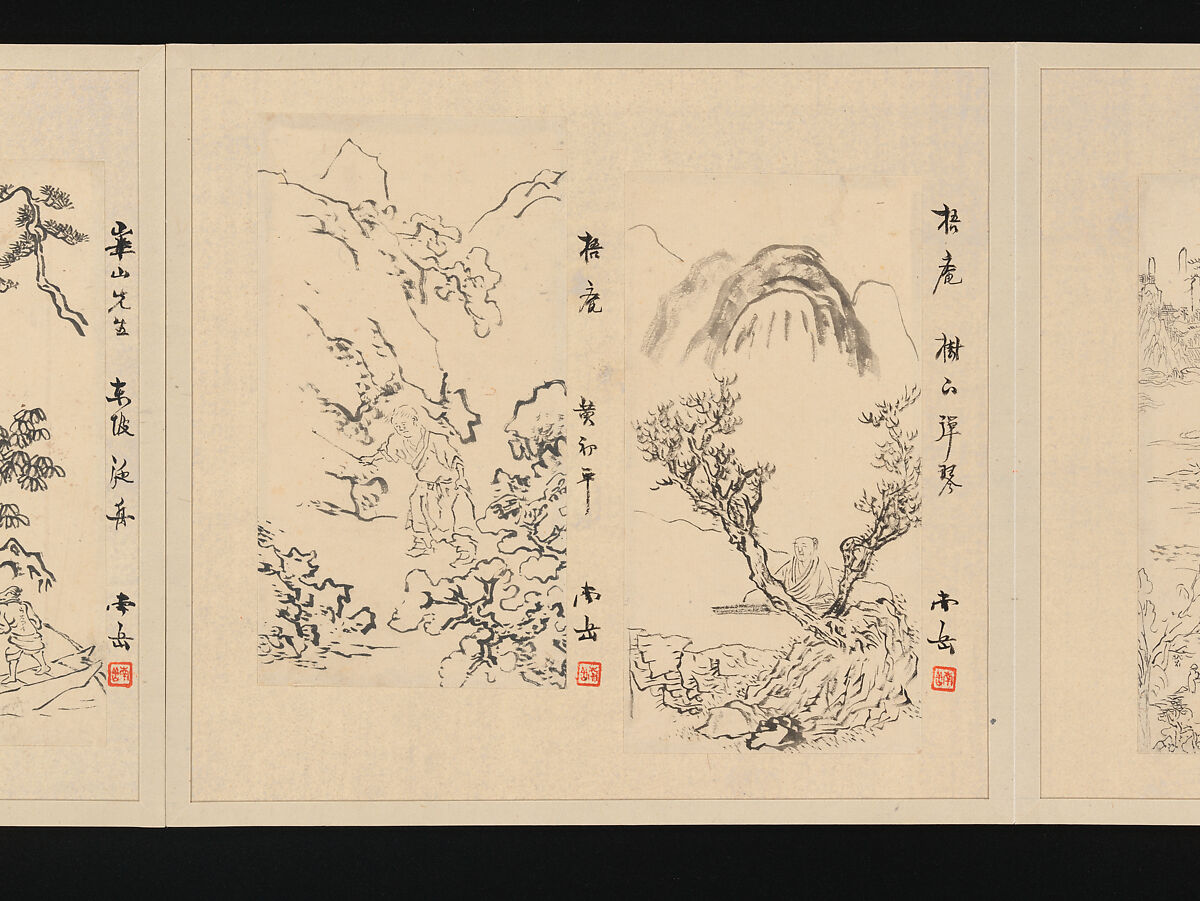 Album of Fifty-four Sketches, Watanabe Kazan (Japanese, died 1841), Album of fifty-four sketches; ink and color on paper, Japan