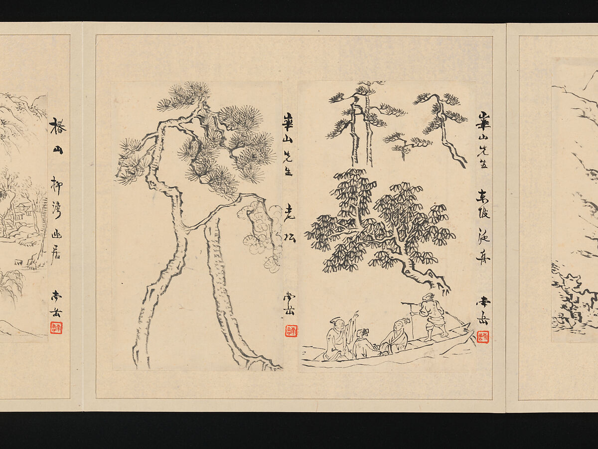 Album of Fifty-four Sketches, Watanabe Kazan (Japanese, died 1841), Album of fifty-four sketches; ink and color on paper, Japan