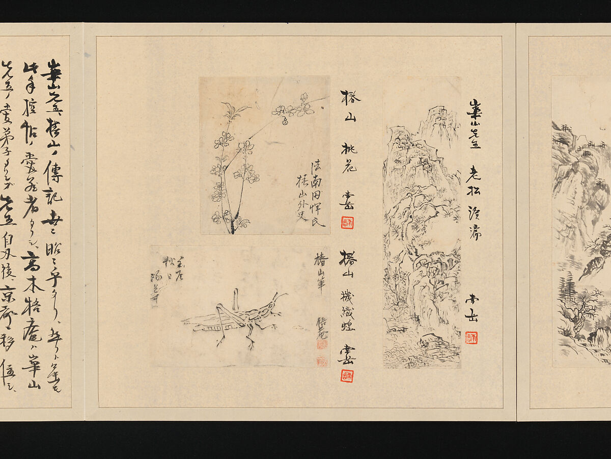 Album of Fifty-four Sketches, Watanabe Kazan (Japanese, died 1841), Album of fifty-four sketches; ink and color on paper, Japan