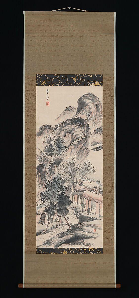 Spring Cleaning, Yokoi Kinkoku (Japanese, 1761–1832), Hanging scroll; ink and color on paper, Japan