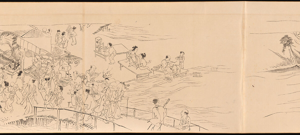 Amusements in Kyoto in the Four Seasons, Maruyama Ōkyo 円山応挙 (Japanese, 1733–1795), Handscroll; ink on paper, Japan