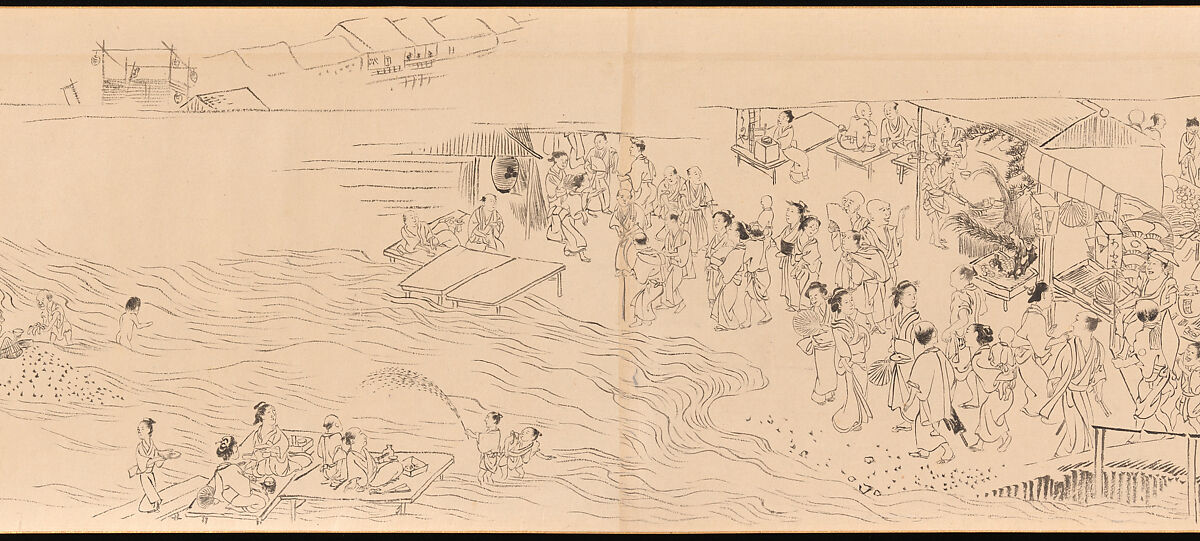 Amusements in Kyoto in the Four Seasons, Maruyama Ōkyo 円山応挙 (Japanese, 1733–1795), Handscroll; ink on paper, Japan