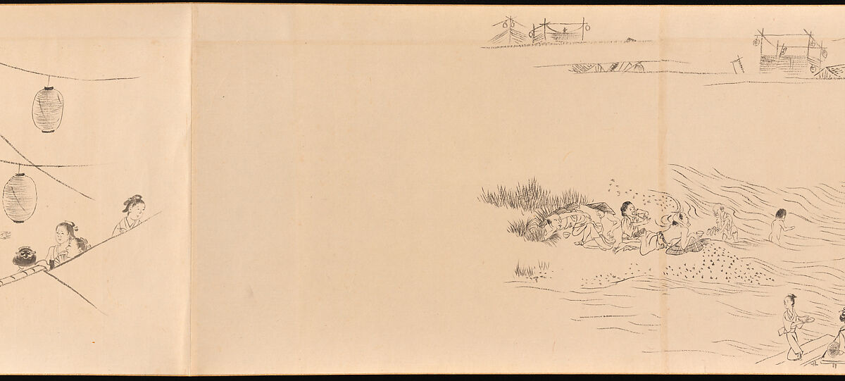 Amusements in Kyoto in the Four Seasons, Maruyama Ōkyo 円山応挙 (Japanese, 1733–1795), Handscroll; ink on paper, Japan