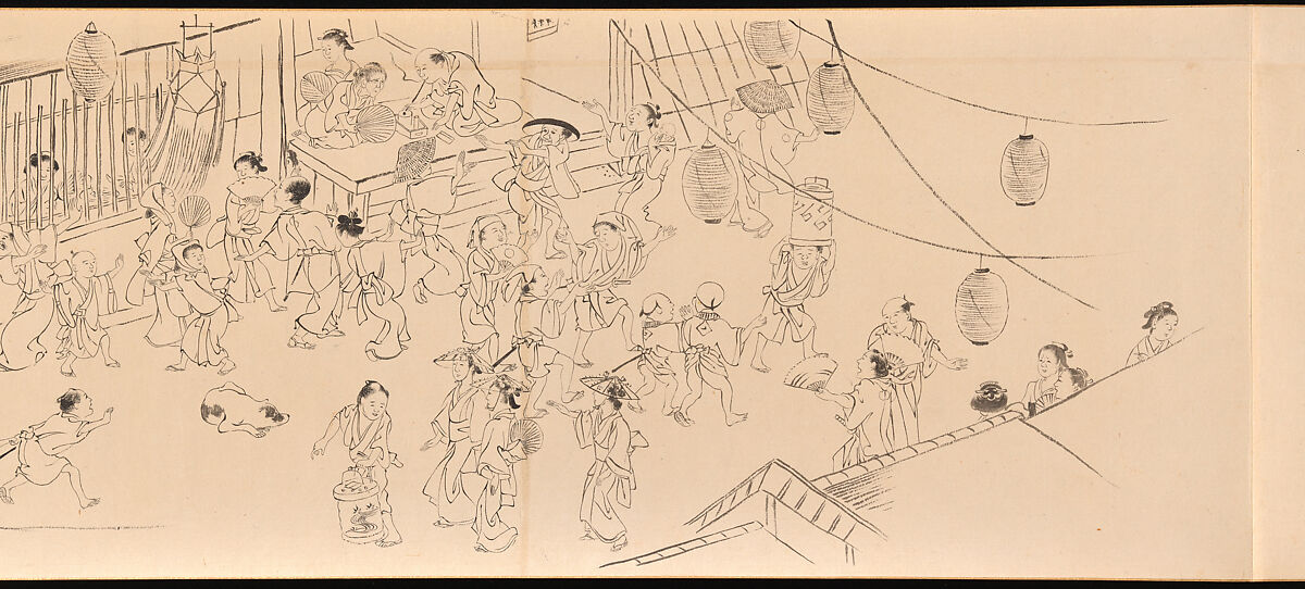 Amusements in Kyoto in the Four Seasons, Maruyama Ōkyo 円山応挙 (Japanese, 1733–1795), Handscroll; ink on paper, Japan
