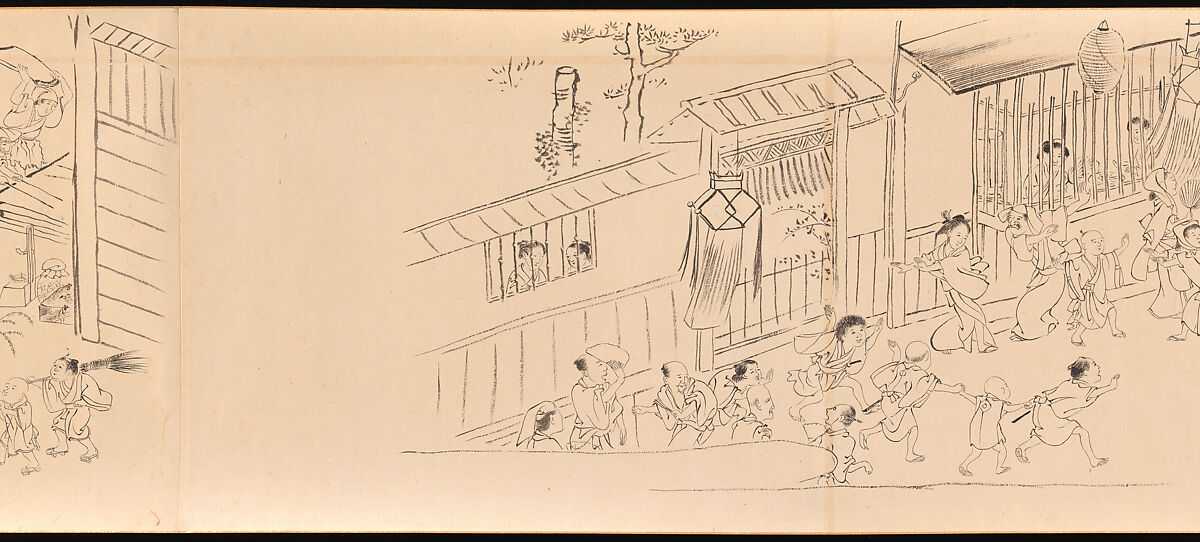 Amusements in Kyoto in the Four Seasons, Maruyama Ōkyo 円山応挙 (Japanese, 1733–1795), Handscroll; ink on paper, Japan