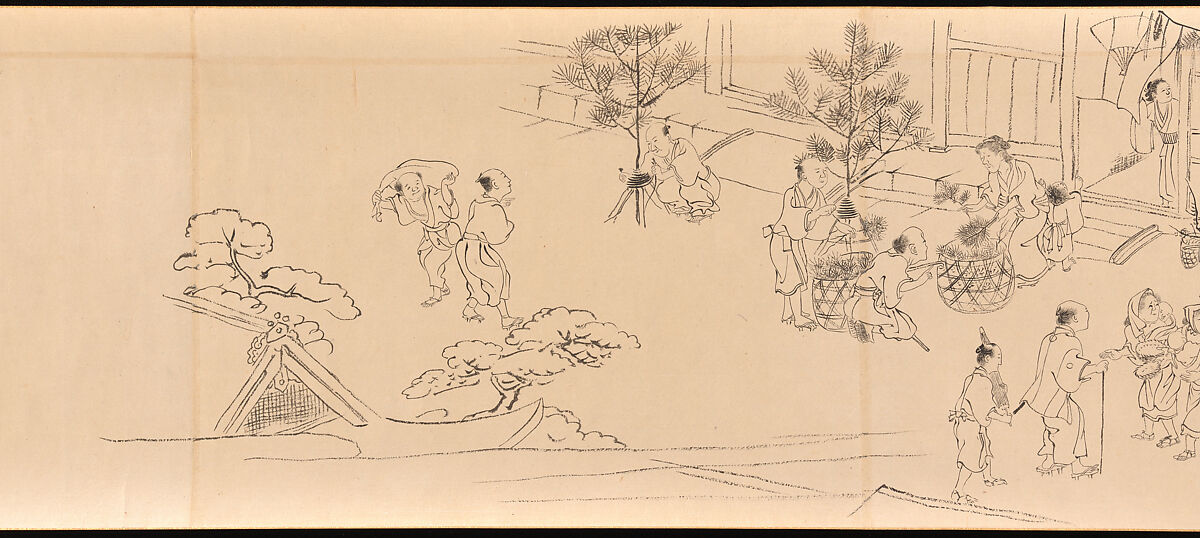 Amusements in Kyoto in the Four Seasons, Maruyama Ōkyo 円山応挙 (Japanese, 1733–1795), Handscroll; ink on paper, Japan